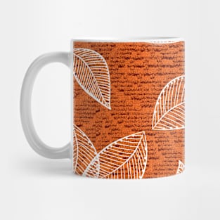 Retro Orange Leaves Mug